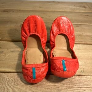 Tieks by Gavrieli Foldable Ballet Flats sz 8 Coral Pink Nappa Leather. Excellent